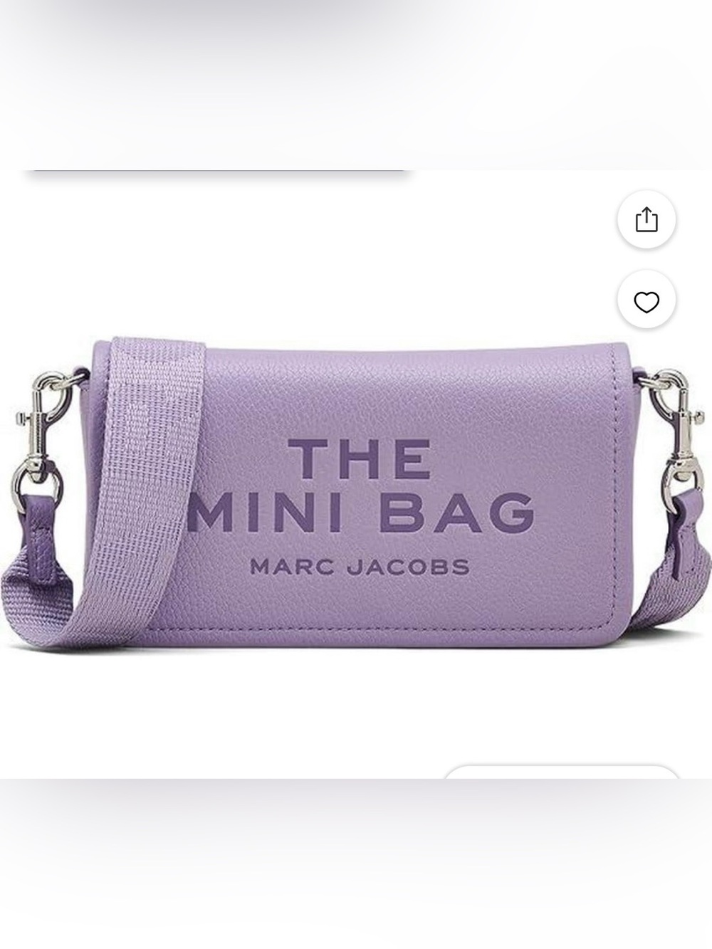 New Marc Jacobs The Mini Bag Leather bag in lilac.